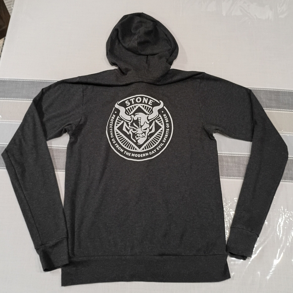 Stone Brewing Black Heather Thin Unisex Hoodie Sweater - Picture 4 of 7